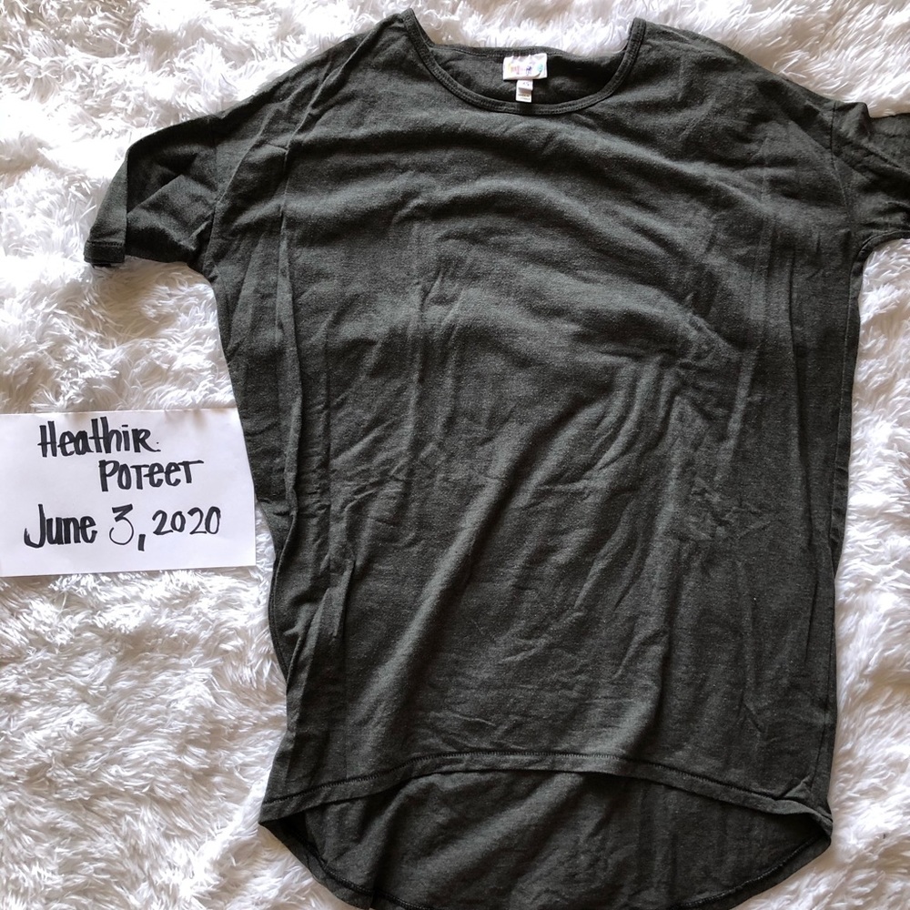 Charcoal grey high/low tunic